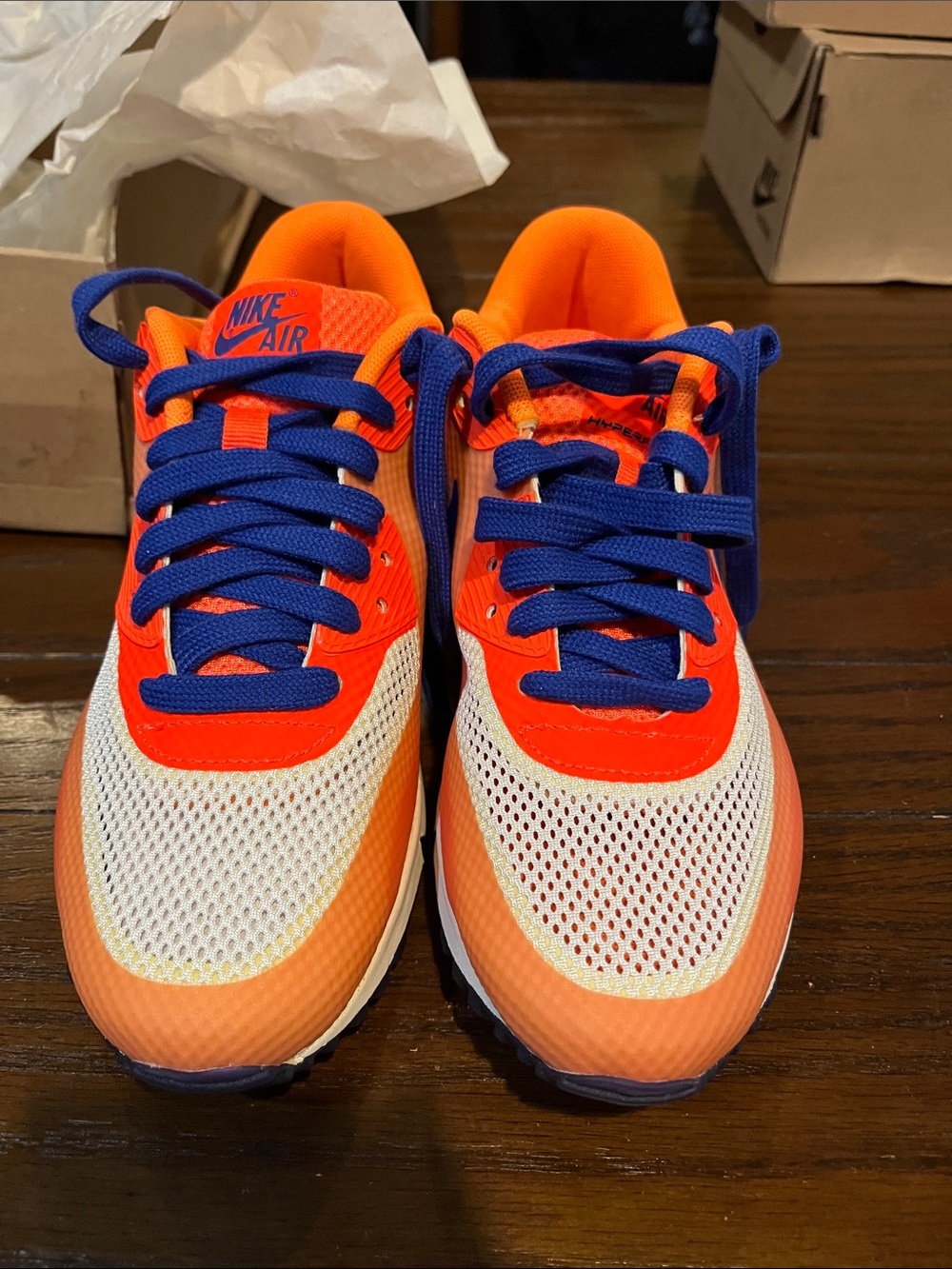 Nike Kids Orange & Blue Mesh Running Sneakers